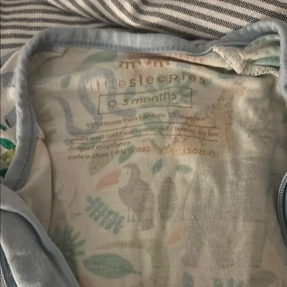 Little Sleepies 0-3 Colorful Animal Print Kids One Piece - Picture 2 of 5